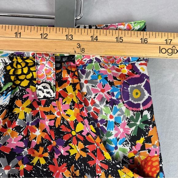 See By Chloe Silk Pleated Floral Mini Skirt Womens 8 Pockets Multicolored Luxury - Picture 11 of 12